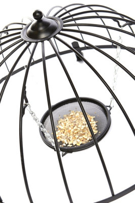 Wild Garden Bird Ground Feeding Cage Garden Metal Mesh Feeder Safe ...