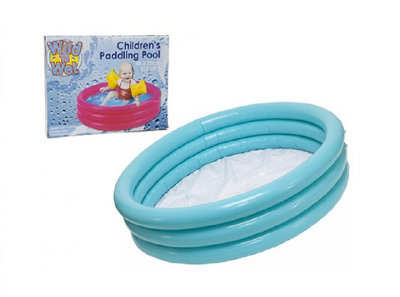 Wild n Wet Childrens Small Garden 3 Ring Paddling Pool 86cm x 20cm Random Colour