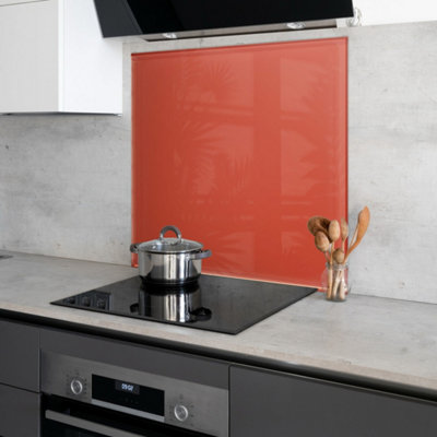 Wild Poppy Toughened Glass Kitchen Splashback - 1000mm x 1000mm