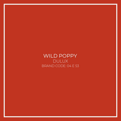 Wild Poppy Toughened Glass Kitchen Splashback - 900mm x 800mm