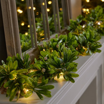 Wild Privet LED Xmas Table Decoration Christmas Garland 1.8m