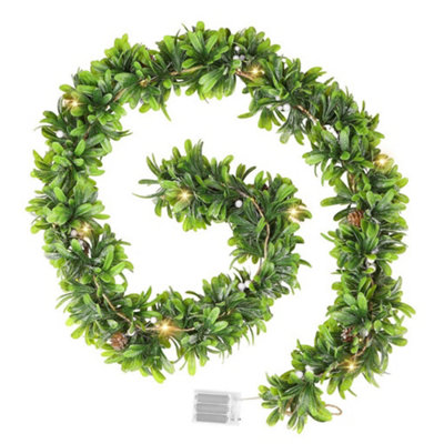 Wild Privet LED Xmas Table Decoration Christmas Garland 1.8m