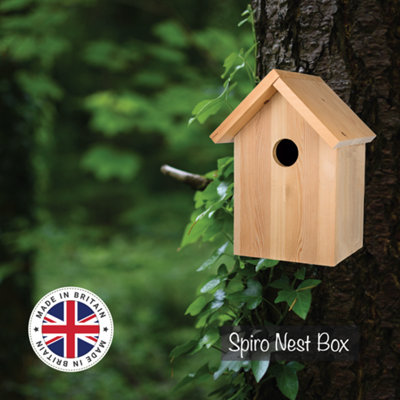 Wildlife and Birdcare Wooden Spiro Bird Nesting Box DIY at B&Q
