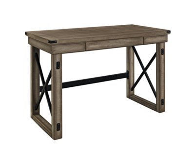 Wildwood Veneer Desk with 1 Drawer Rustic Grey