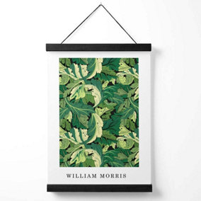 William Morris Acanthus in Bright Green Medium Poster with Black Hanger