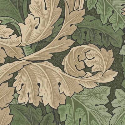 William Morris at Home Green Arcanthus Wallpaper