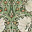 William Morris at Home Green Pimpernal Floral Wallpaper