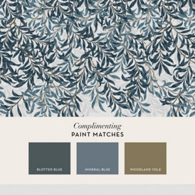 William Morris at Home Willow Bough Blue Fixed Size Mural Print to order