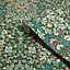 William Morris Deep Green Blackthorn Floral Wallpaper