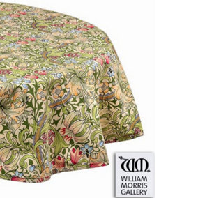 William Morris Golden Lily Acrylic 132x178cm Tablecloth