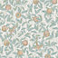 William Morris Pomegranate Duck Egg Bird Metallic Wallpaper