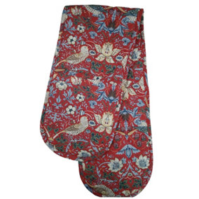 William Morris Red Strawberry Double Oven Glove