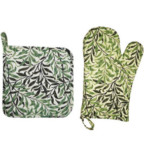 William Morris Willow Boughs Pot Holder & Oven Mitt