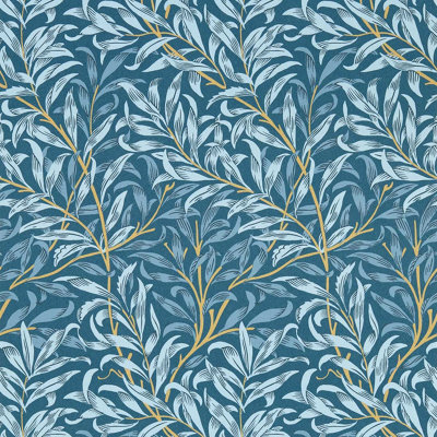 William Morris Willow Boughs Wallpaper Denim Blue W0172/01