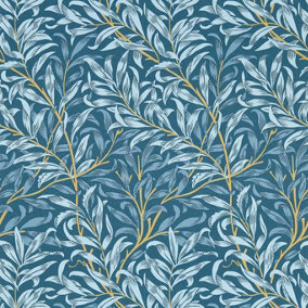 William Morris Willow Boughs Wallpaper Denim Blue W0172/01