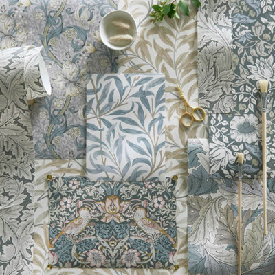 William Morris Willow Boughs Wallpaper Dove Grey W0172/02