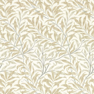 William Morris Willow Boughs Wallpaper Linen Grey W0172/3