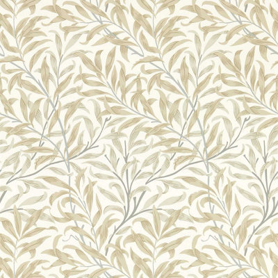 William Morris Willow Boughs Wallpaper Linen Grey W0172/3