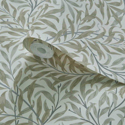 William Morris Willow Boughs Wallpaper Linen Grey W0172/3