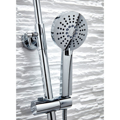 Williams Round Dual Head Thermostatic Shower - Fixed Head & Adjustable Hand Set