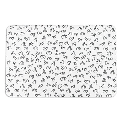 Willies White Stone Non Slip Bath Mat