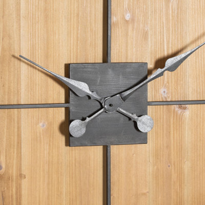 Williston Square Large Wooden Wall Clock - 3