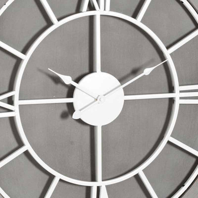 Williston Wall Clock - Metal/Wood - L5 x W60 x H60 cm - Grey/Silver