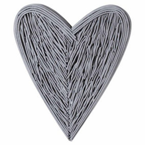Willow Branch Heart - Wicker - L5 x W70 x H85 cm - Grey