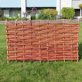 Willow Bunch Weave Hurdle Fence Panel 6ft x 3ft