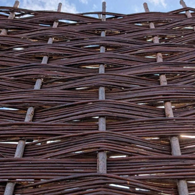 Willow Bunch Weave Hurdle Fence Panel 6ft x 6ft - 6
