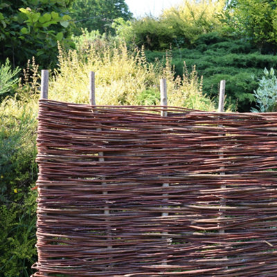 Willow Hurdle Fence Panel 6ft x 6ft