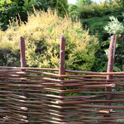 Willow Hurdle Fence Panel 6ft x 6ft
