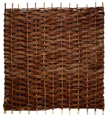 Willow Hurdle Fence Panel Bunch Weave Coppiced Handwoven 6ft x 3ft