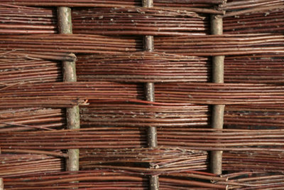 Willow Hurdle Fence Panel Bunch Weave Coppiced Handwoven 6ft x 3ft