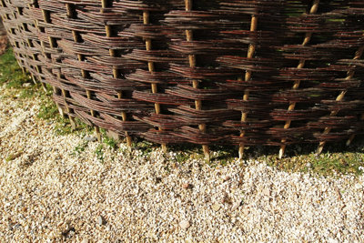 Willow Hurdle Fence Panel Bunch Weave Coppiced Handwoven 6ft x 3ft - 4