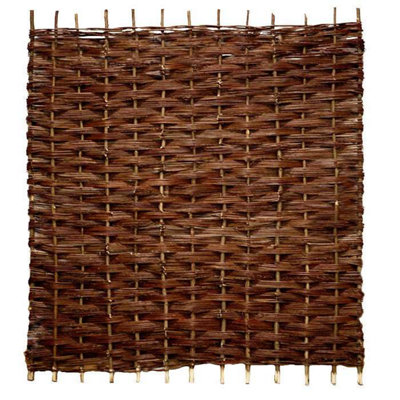 Willow Hurdle Fence Panel Bunch Weave Coppiced Handwoven 6ft x 4.5ft