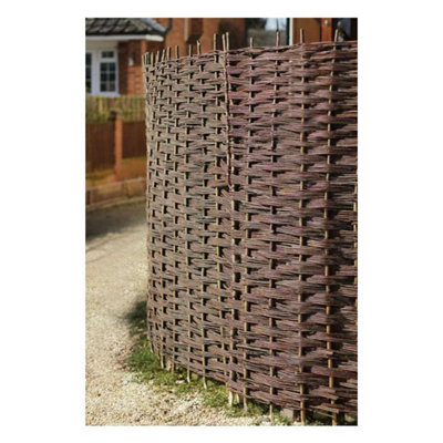 Willow Hurdle Fence Panel Bunch Weave Coppiced Handwoven 6ft x 4.5ft - 7