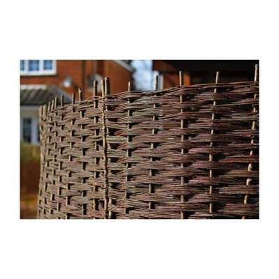 Willow Hurdle Fence Panel Bunch Weave Coppiced Handwoven 6ft x 4.5ft - 9