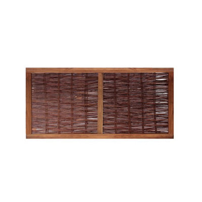 Willow Hurdle Fence Panel Framed Handwoven 6ft x 3ft