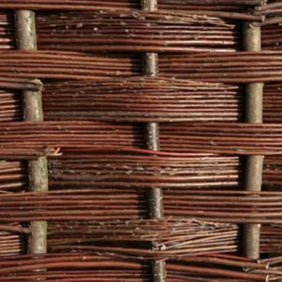 Willow Hurdle Fence Panel Framed Handwoven 6ft x 6ft - 6