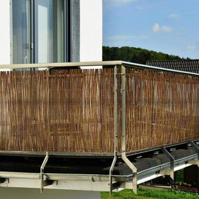 Willow Natural Garden Fence Screening Roll Privacy Border Sun Protection 1.5m x 4m - 5