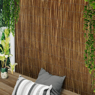 Willow Natural Garden Fence Screening Roll Privacy Border Sun Protection 1.5m x 4m - 6