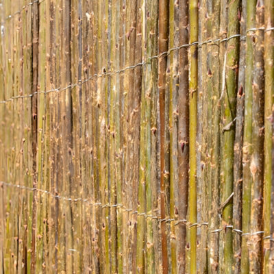Willow Screening Roll Fencing Garden Premium Decorative L3m x H1.8m Primrose - 3