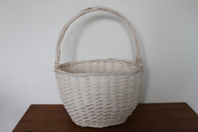 Willow Shopping or Floral Basket - Medium size