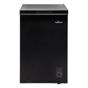 Willow W198CFB 199L Freestanding Chest Freezer with Removable Storage Basket, Adjustable Thermostat, Low Noise - Black