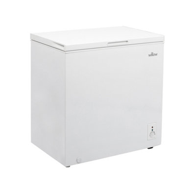 Willow W198CFW 199L Freestanding Chest Freezer with Removable Storage Basket, Adjustable Thermostat, Low Noise - White