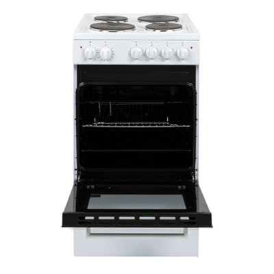 Willow WE50SSW 62L White Freestanding Single Cavity Electric Cooker