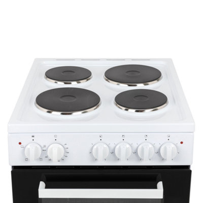 Willow WE50SSW 62L White Freestanding Single Cavity Electric Cooker