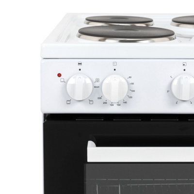 Willow WE50SSW 62L White Freestanding Single Cavity Electric Cooker