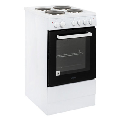 Willow WE50SSW 62L White Freestanding Single Cavity Electric Cooker
